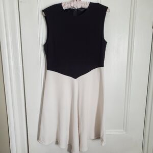 Zara Black and White Asymmetric Dress